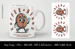 Cool Coffee Beans Mug Wrap Sublimation Design PNG Product Image 1