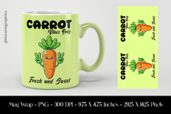 Carrot Vibes Only Fresh and Sweet Mug Wrap Sublimation Desig Product Image 1