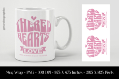 The Red Hearts Love Mug Wrap Sublimation Design PNG Product Image 1