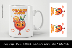 Orange Juice Healthy Drink Healthy Life Mug Wrap Sublimation Product Image 1