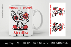 Press Start Win Big Mug Wrap Sublimation Design PNG Product Image 1