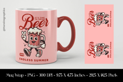 It&#039;s Time To Drink Mug Wrap Sublimation Design PNG Product Image 1