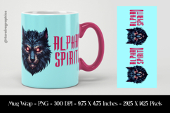 Alpha Spirit Mug Wrap Sublimation Design PNG Product Image 1
