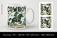 Cowboy Cactus Desert Rodeo North America Mug Wrap Sublimatio Product Image 1