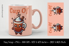 Cup Of Chocolate Mug Wrap Sublimation Design PNG Product Image 1