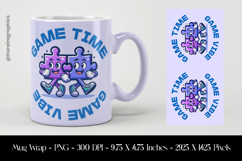 Game Time Game Vibe Mug Wrap Sublimation Design PNG Product Image 1