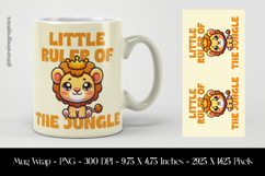 Little Ruler Of The Jungle Mug Wrap Sublimation Design PNG Product Image 1