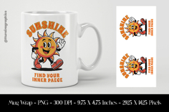 Sunshine Find Your Inner Peace Mug Wrap Sublimation Design Product Image 1