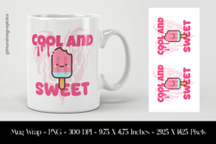 Cool and Sweet Mug Wrap Sublimation Design PNG Product Image 1