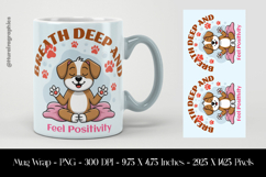 Breath And Deep Mug Wrap Sublimation Design PNG Product Image 1