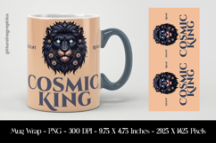 Cosmic King Mug Wrap Sublimation Design PNG Product Image 1