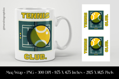 Tennis Club Mug Wrap Sublimation Design PNG Product Image 1