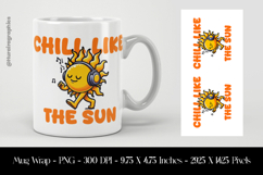 Chill Like the Sun Mug Wrap Sublimation Design PNG Product Image 1
