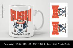 Sushi Mug Wrap Sublimation Design PNG Product Image 1