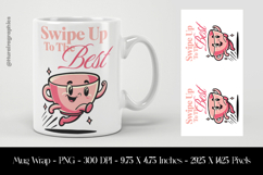 Swipe Up To The Best Mug Wrap Sublimation Design PNG Product Image 1