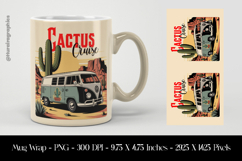 Cactus Cruise Mug Wrap Sublimation Design PNG Product Image 1