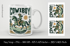 Cow Boy Mug Wrap Sublimation Design PNG Product Image 1