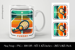 Sunday Funday Recket Mug Wrap Sublimation Design PNG Product Image 1
