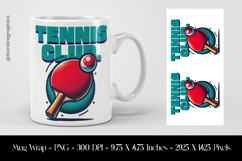 Tennis Club Mug Wrap Sublimation Design PNG Product Image 1