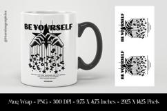 Be Yourself Mug Wrap Sublimation Design PNG Product Image 1