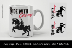 Ride With Courage Mug Wrap Sublimation Design PNG Product Image 1