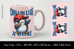 Chill in Like a Boss Mug Wrap Sublimation Design PNG Product Image 1