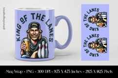 King Of The Lanes Mug Wrap Sublimation Design PNG Product Image 1