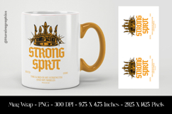 Strong Sprit Mug Wrap Sublimation Design PNG Product Image 1