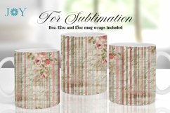 VINTAGE SUBLIMATION MUG WRAP DESIGN COFFEE CUP TEMPLATE Product Image 1