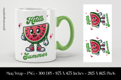 Hallo Summer Mug Wrap Sublimation Design PNG Product Image 1
