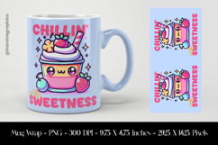 Chillin Sweetness Mug Wrap Sublimation Design PNG Product Image 1