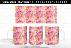 Alcohol Ink 11oz, 15oz Mug Sublimation | Mug Wrap PNG Product Image 1