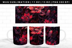 Flower 11oz, 15oz Mug Sublimation | Mug Wrap PNG Product Image 1