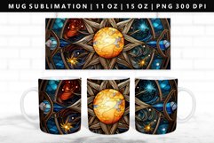Celestial 11oz, 15oz Mug Sublimation | Mug Wrap PNG Product Image 1