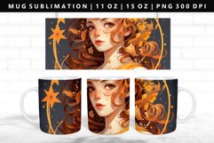 Zodiac Sign 11oz, 15oz Mug Sublimation | Mug Wrap PNG Product Image 1