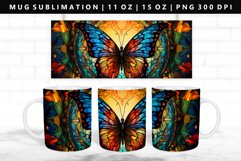 Butterfly 11oz, 15oz Mug Sublimation | Mug Wrap PNG Product Image 1
