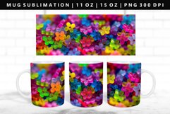 Flower 11oz, 15oz Mug Sublimation | Mug Wrap PNG Product Image 1
