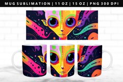 Alien 11oz, 15oz Mug Sublimation | Mug Wrap PNG Product Image 1