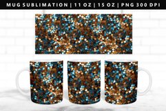 Sequin 11oz, 15oz Mug Sublimation | Mug Wrap PNG Product Image 1