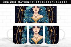 Zodiac Sign 11oz, 15oz Mug Sublimation | Mug Wrap PNG Product Image 1