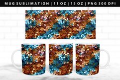 Sequin 11oz, 15oz Mug Sublimation | Mug Wrap PNG Product Image 1