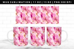 Alcohol Ink 11oz, 15oz Mug Sublimation | Mug Wrap PNG Product Image 1