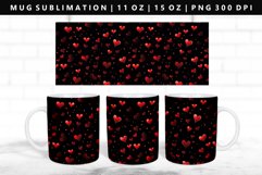Heart 11oz, 15oz Mug Sublimation | Mug Wrap PNG Product Image 1