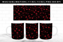 Heart 11oz, 15oz Mug Sublimation | Mug Wrap PNG Product Image 1