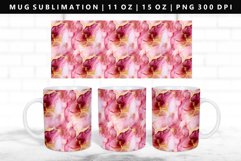 Alcohol Ink 11oz, 15oz Mug Sublimation | Mug Wrap PNG Product Image 1