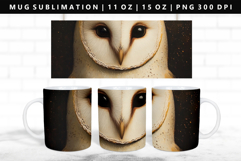 Owl 11oz, 15oz Mug Sublimation | Mug Wrap PNG Product Image 1