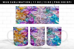 Flower 11oz, 15oz Mug Sublimation | Mug Wrap PNG Product Image 1