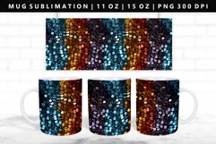 Sequin 11oz, 15oz Mug Sublimation | Mug Wrap PNG Product Image 1