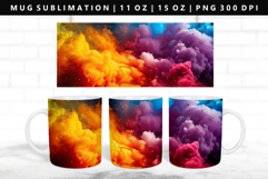 Rainbow 11oz, 15oz Mug Sublimation | Mug Wrap PNG Product Image 1