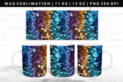 Sequin 11oz, 15oz Mug Sublimation | Mug Wrap PNG Product Image 1